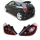 Rear Lights IN Red Black OPC Look for Vauxhall Corsa D 3-Trer Since 2006-