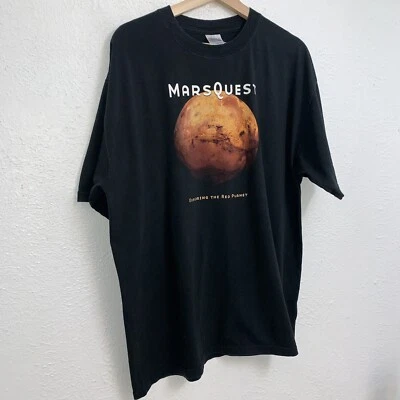 Mars Quest Exploring The Red Planet Tee Black T-Shirt Short Sleeve Size XL - Image 1 of 4