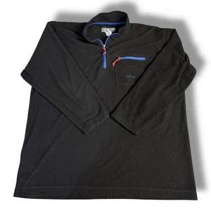 Orvis Trout Bum Jacket Mens XL Black Fleece Waffle Quarter Zip  Outdoors Jacket - Picture 1 of 7