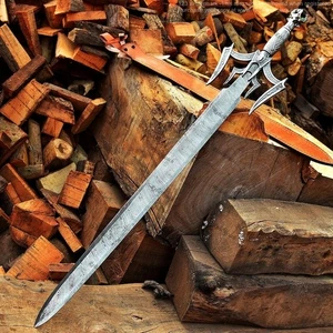 Handgeschmiedetes Luciendar Schwert des Lichts Wikinger Schwerter Mittelalter Kampfscheide - Bild 1 von 3