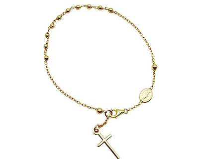 18K Gelbgold Rosenkranzarmband – Italienisches Gold, Bead-Armband - Bild 1 von 4