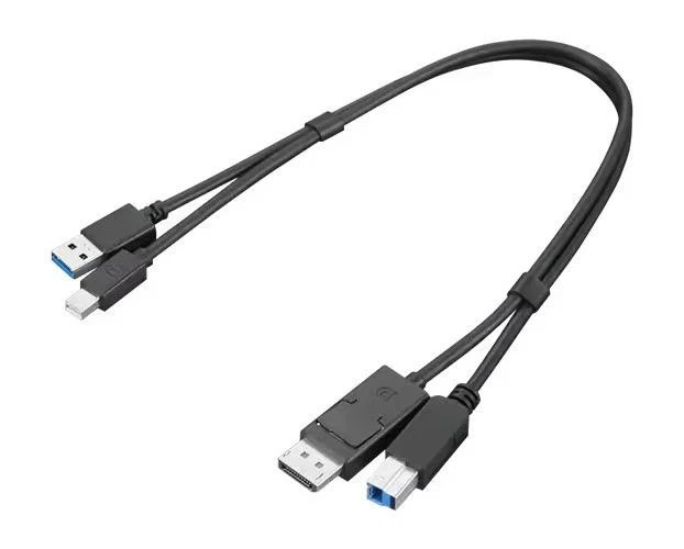 Lenovo ThinkStation mDP + USB-A 3.0 to DP + USB-B 3.0 Dual Head Cable 4X91D11453 - Image 1 of 1