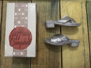 Sandalia JEFFREY CAMPBELL MONADA PLATEADA TALLA 36 - Imagen 1 de 4