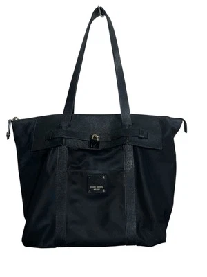 Bolso de Mano Henri Bendel Jetsetter Grande Negro Forro Púrpura Leer* Foto 1 de 4