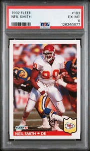 1992 Fleer Football Neil Smith Card PSA 6 EX-MT #183 - Bild 1 von 2