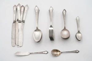 Vintage Gorham Shelburne Mono K Silverplate Fork, Spoon, Knife *SELECT* - Picture 1 of 29
