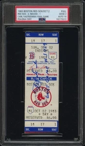 1983 Carl Yastrzemski Last Hit 3419 Last Game Signed Auto Oct 2 Full Ticket PSA - Picture 1 of 2