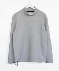 90s Vintage Mens YVES SAINT LAURENT Fleece Sweater Jumper Logo Grey Sweatshirt - Picture 1 of 7