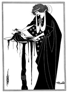 PÓSTER REIMPRESIÓN AUBREY BEARDSLEY ILUSTRACIÓN DE SALOMÉ POR OSCAR WILDE A3/A2 - Imagen 1 de 1
