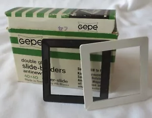 Vtg NOS Gepe Antinewton Double Glass Slide Binders Super 40x40 Mounts 14 Count - Picture 1 of 6