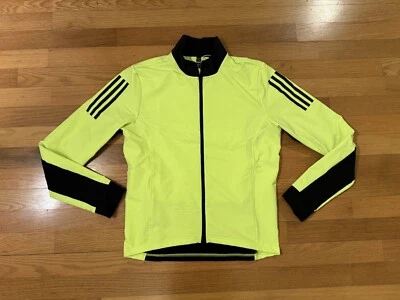 New S Adidas Cold.Rdy Cycling Jacket Lucid Lemon Neon Yellow Black IL7000 Men - Image 1 of 4
