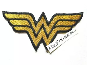 DC Comics Wonder Woman WW Chest Iron/ Sew-on Embroidered Patch/ Badge/ Logo - Foto 1 di 2