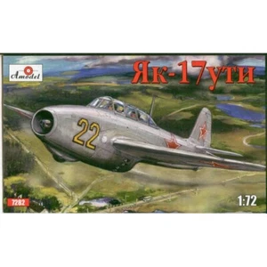 Amodel 7282 Plastic model airplane kit Scale 1:72 Yak-17UTI Soviet jet fighter - Picture 1 of 24