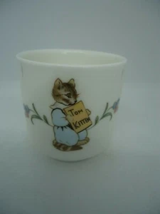 Royal Albert Tom Kitten Egg Cup World of Beatrix Potter 1986 Blanco Británico - Imagen 1 de 4