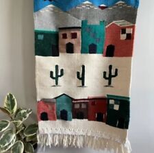 Vintage Woven Wool Tapestry Southwest Aztec Boho Wall Hanging Home Decor