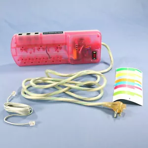 Leviton Pink MODULAR Surge Protector Power Strip With Phone Module 15A 5950-STS - Picture 1 of 5