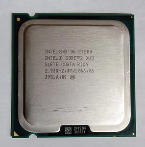 Intel Core 2 Duo E7500 CPU Processeur 2.93 GHz SLGTE - Photo 1/2