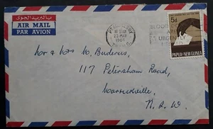 1964 Papua New Guinea Airmail Cover ties 5d Election stamp Port Moresby - Picture 1 of 2