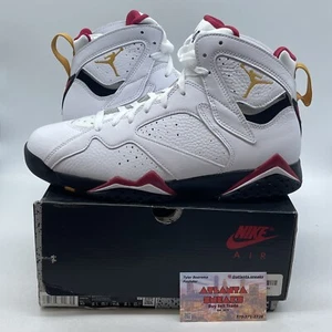 Size 10 - Jordan 7 Cardinal 2022 White Red Yellow Black Leather (CU9307-106) - Picture 1 of 8