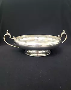 Vintage Art Deco HECWORTH EPNS Silver Plate Pedestal Bowl With Raised Handles - Bild 1 von 8