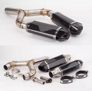Silenciador de tubo de escape de motocicleta 51 mm tubo de enlace medio para Aprilia Shiver 750 08-17 - Imagen 1 de 12