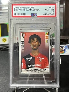 2019 PANINI FOOT STICKER EDUARDO CAMAVINGA ROOKIE PSA 8 - Picture 1 of 4