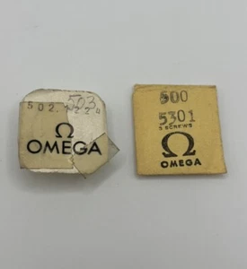 Auténticas piezas de reloj Omega - Cannon Piñón 502.1224 (503) y 3 tornillos 5301 (500) - Imagen 1 de 5