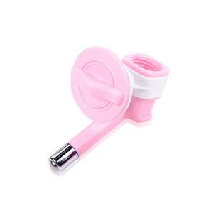 Boquilla de agua para botellas de agua de jaula para perros - sin goteo (rosa) - Imagen 1 de 3