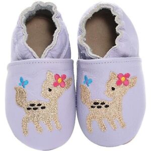 Baby Girl Moccasins, Size 7 Soft Leather Slip On Shoes