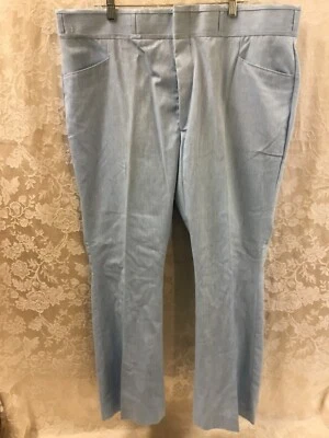 golf slacks NOS Bradford Nassau King 50/50 1966 baby  blue Trousers 42X32 Pants  - Image 1 of 4