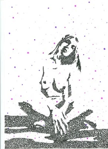 ink drawing Nude Female figure Author's technique ink and pen by Vakulenko art - Picture 1 of 1