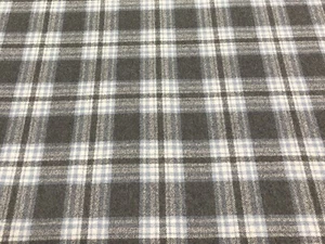 Holland & Sherry Wool Plaid Check Upholstery Fabric- Wilde / Coal 2.9 yd DE12921 - Picture 1 of 3