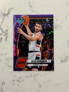 2025 BOWMAN CHROME U ALEX KARABAN PURPLE REFRACTOR 1ST UCONN  - Picture 1 of 2