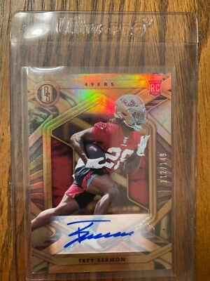 2021 Trey Sermon Panini Gold Standard Auto Rookie Card 118/149 49er's - Image 1 of 2