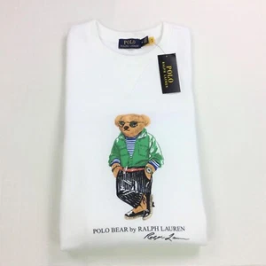 Polo Ralph Lauren Men Polo Bear Graphic Fleece Sweatshirt White - Picture 1 of 8