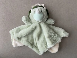 Linzy Baby Lovey Dinosaur Rattle Infant Security Blanket Green - Picture 1 of 9