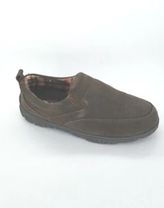4424 Clarks Mens Closed Back Suede Slippers Brown Size 12M US - Picture 1 of 10