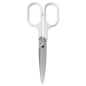 Tijeras blancas MUJI de Japón resina flúor Moma longitud completa 15,5 cm (6,1 pulgadas) - Imagen 1 de 3