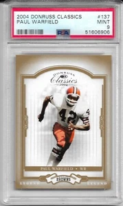 2004 DONRUSS CLASSICS SP /2000 #137 PAUL WARFIELD PSA 9 MINT HOF BROWNS DOLPHINS - Picture 1 of 2