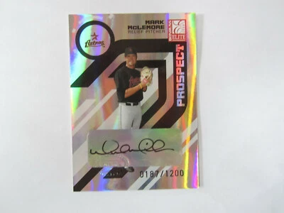 2005 Donruss Elite #179 Mark Mclemore Autograph Signed Card (MB) 187/1200 Astros - Image 1 of 2