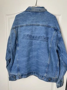Vtg.  BFGoodrich Embossed Made in USA Denim Jacket by Tyca Mens L (READ) - Picture 1 of 13