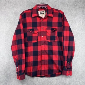 JNCO Crown Brand Men’s Red Plaid Snap Front Western Shirt Size Medium - Picture 1 of 10