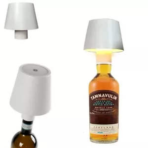 LAMPADA LED PER BOTTIGLIA TAPPO TAVOLO TOUCH DIMMERABILE USB RICARICABILE BIANCA - Imagen 1 de 8