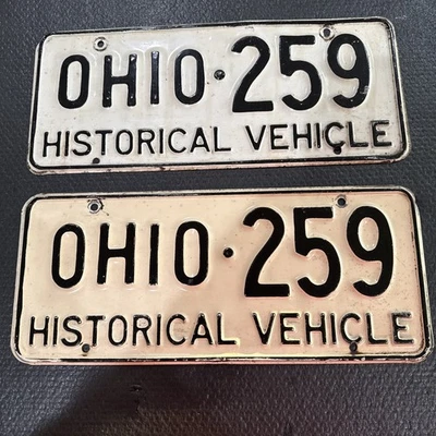 Винтаж 1950-е Огайо ИСТОРИЧЕСКАЯ табличка ярлык оригинальный автомобиль грузовик оригинал 259 - Изображение 1 из 2
