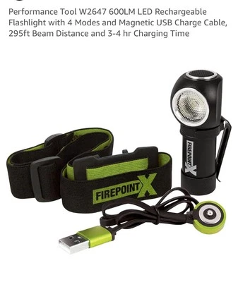 NEW firepoint TOOL ATAK 563 RECHARGEABLE HEADLAMP camp hike 600 LUMEN flashlight - Image 1 of 4