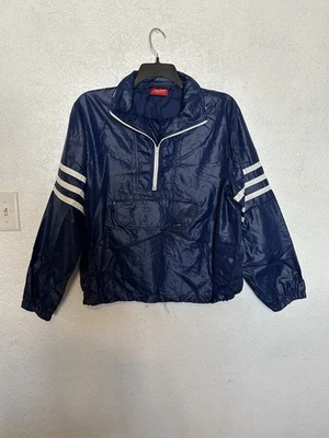 Vintage Rawlings Navy Windbreaker Hooded Jacket With Front Pocket Size Large - Image 1 of 4