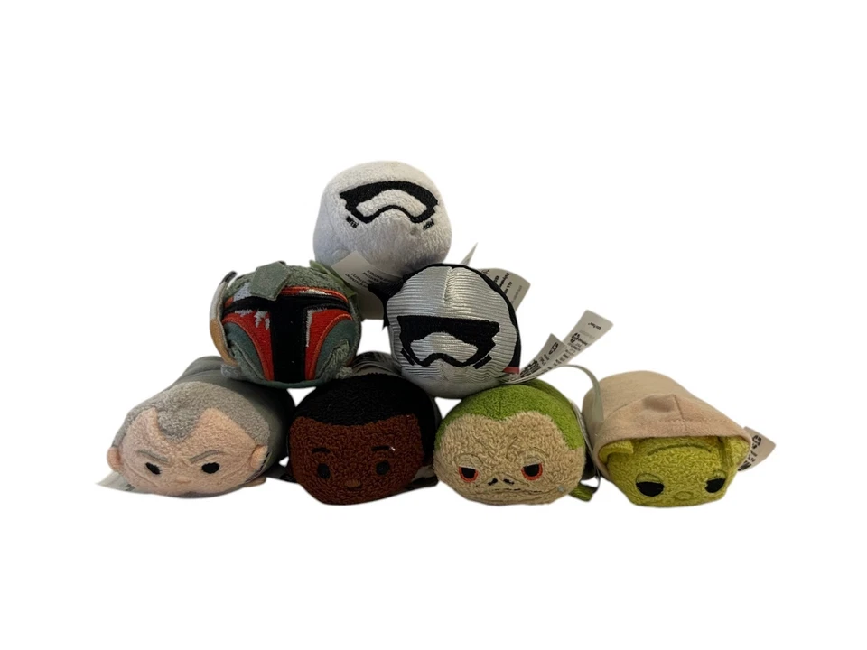 2014 STAR WARS мини TSUM TSUM 3,5» плюшевый лот из 7 BOBA FETT/YODA/JABBA/TARKIN - Изображение 1 из 4