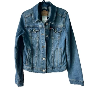 Jugendliche Levi Strauss blau Denim Trucker Jacke Red Tab Größe Medium 10-12 Jahre - Bild 1 von 14
