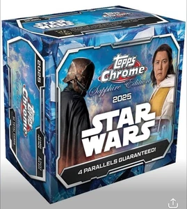 2025 Topps Chrome Star Wars Sapphire Edition Sealed Hobby Box - Picture 1 of 1