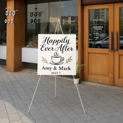 Easel Stand for Wedding Sign & Poster Collapsible Portable Easel Tripod Display